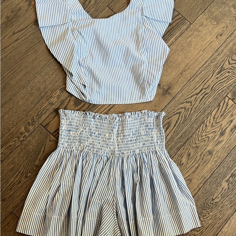 Koch white and blue stripe set